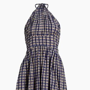 Rosie Assoulin In The Name Of Love Checked Halter Midi-Dress